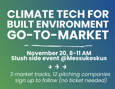 Slush 2024: Climate tech for built environment – go-to-market